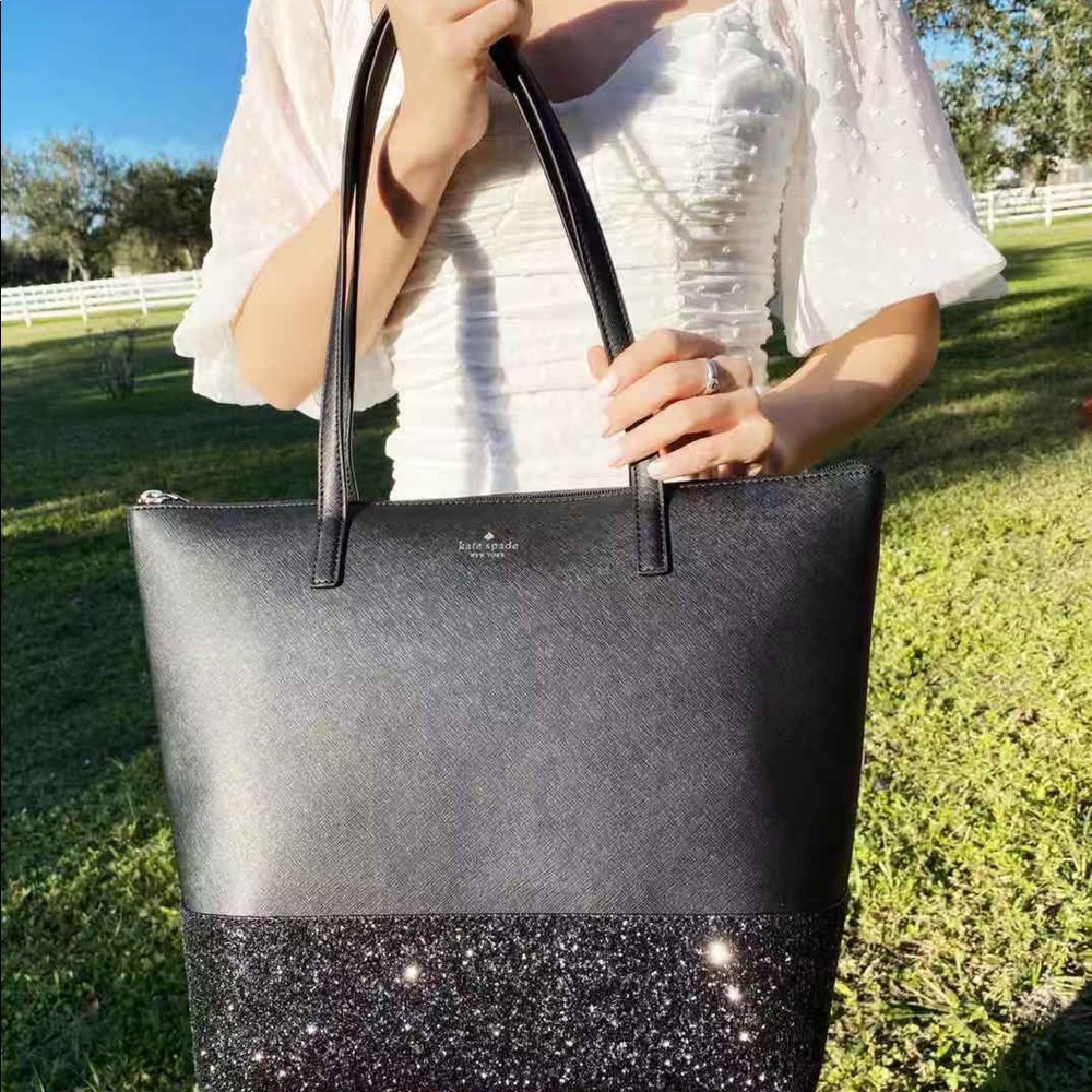 BUNDLE💕Kate Spade Tote & Wallet SET Glitter - Picture 6 of 12